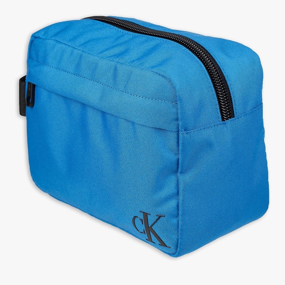 NWT Calvin Klein Vibrant Blue Toiletry Bag Nylon Shave Kit